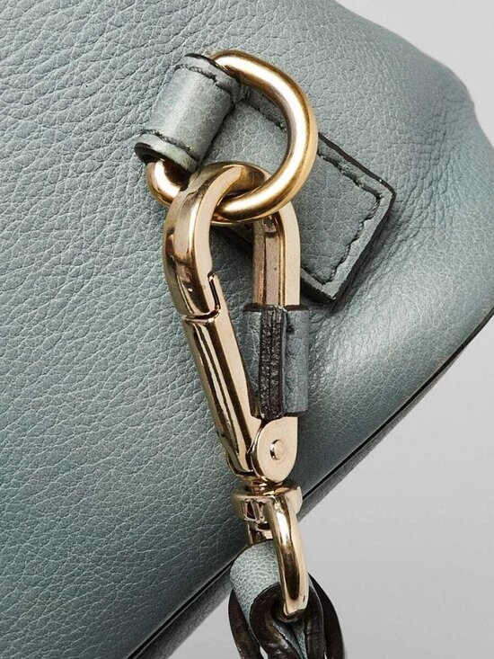 Chloe Light Blue Leather/Suede Small Faye Backpack Bag main image 6